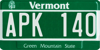 VT license plate APK140