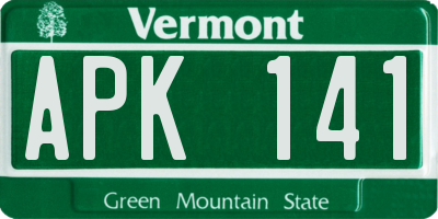 VT license plate APK141