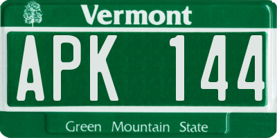VT license plate APK144