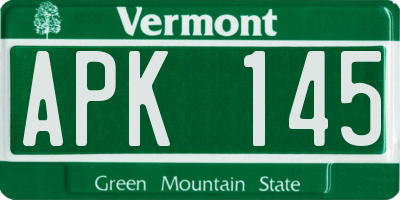 VT license plate APK145