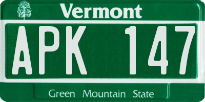 VT license plate APK147