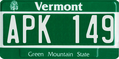 VT license plate APK149