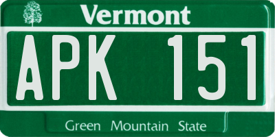 VT license plate APK151