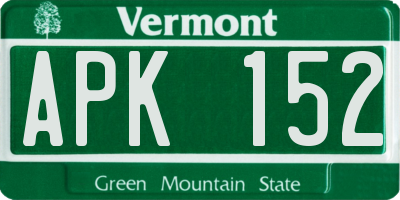 VT license plate APK152