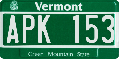 VT license plate APK153