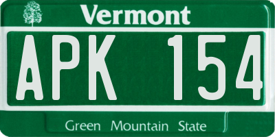 VT license plate APK154