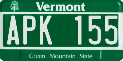 VT license plate APK155