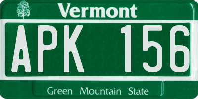 VT license plate APK156