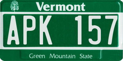 VT license plate APK157