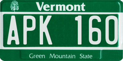 VT license plate APK160