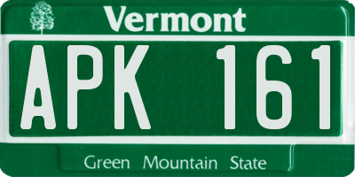 VT license plate APK161
