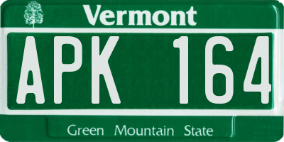 VT license plate APK164