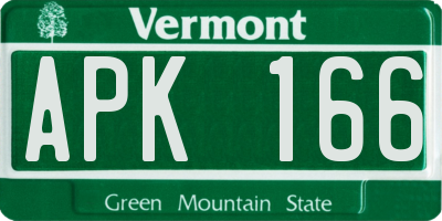 VT license plate APK166