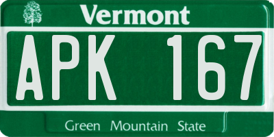 VT license plate APK167