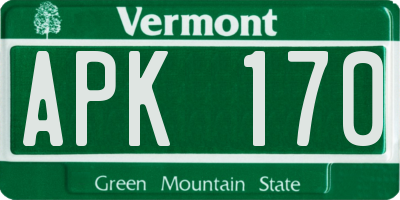 VT license plate APK170