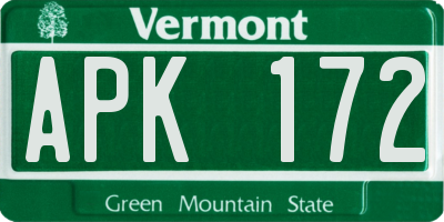 VT license plate APK172