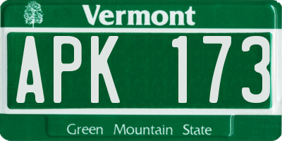VT license plate APK173
