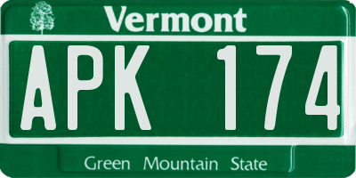 VT license plate APK174