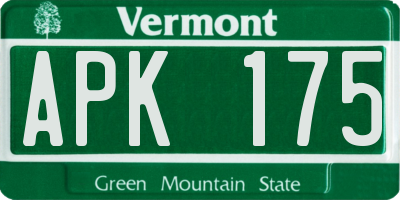 VT license plate APK175