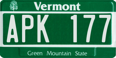VT license plate APK177