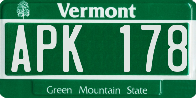VT license plate APK178