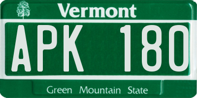 VT license plate APK180