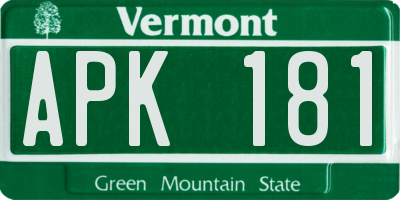 VT license plate APK181