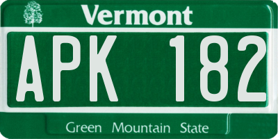 VT license plate APK182