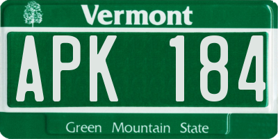 VT license plate APK184