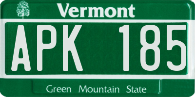 VT license plate APK185