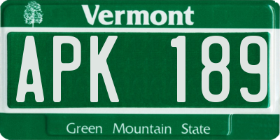 VT license plate APK189
