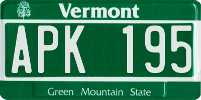 VT license plate APK195