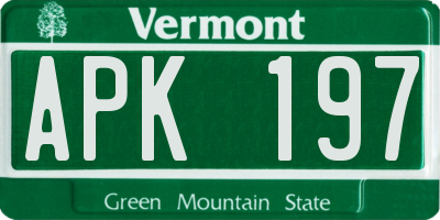 VT license plate APK197