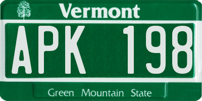 VT license plate APK198