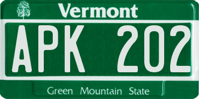 VT license plate APK202