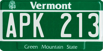 VT license plate APK213