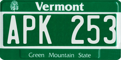 VT license plate APK253