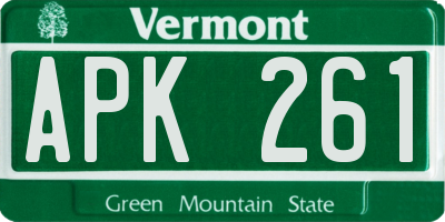 VT license plate APK261