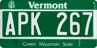 VT license plate APK267