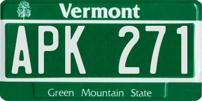 VT license plate APK271