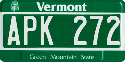 VT license plate APK272