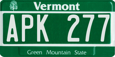 VT license plate APK277