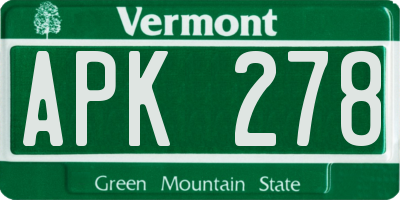VT license plate APK278