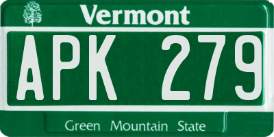 VT license plate APK279