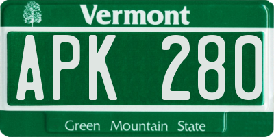 VT license plate APK280