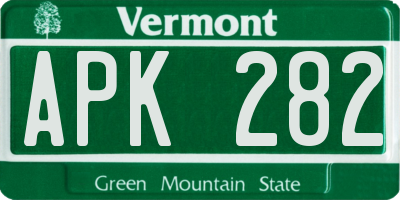 VT license plate APK282