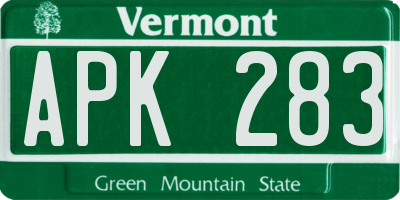 VT license plate APK283