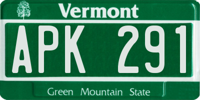 VT license plate APK291