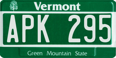 VT license plate APK295
