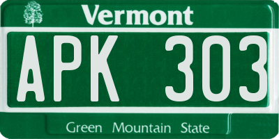 VT license plate APK303